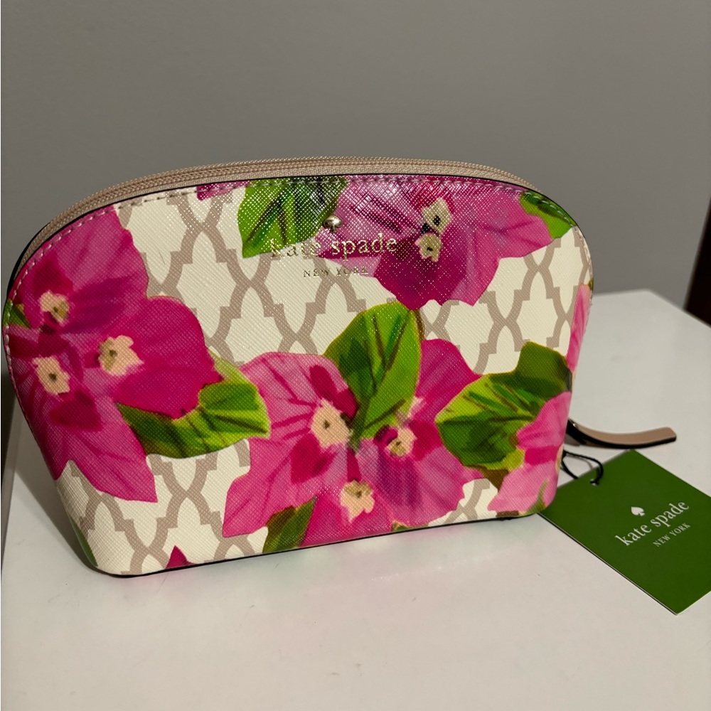 NWT Kate Spade floral cosmetic bag